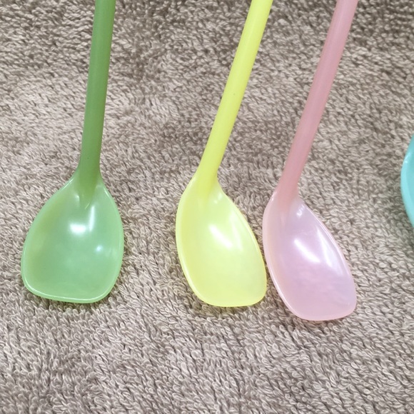 Tupperware Pastel Ice Tea Cocktail Stirring Spoons - Picture 2 of 7